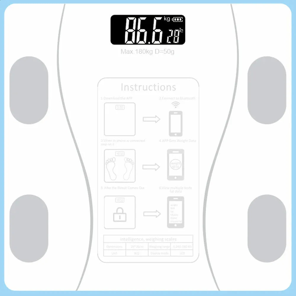 BALANZA INTELIGENTE BLUETOOTH ROSADA